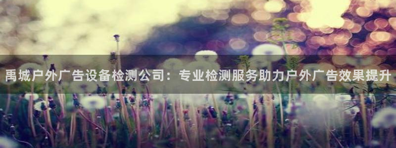 杏宇平台提现为什么这么久呢：禹城户外广告设备检测公司：专业检测服务助力户外广告效果提升