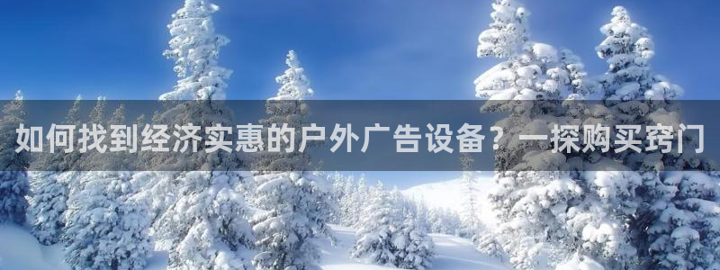 杏宇平台总代理：如何找到经济实惠的户外广告设备？一探购买窍门