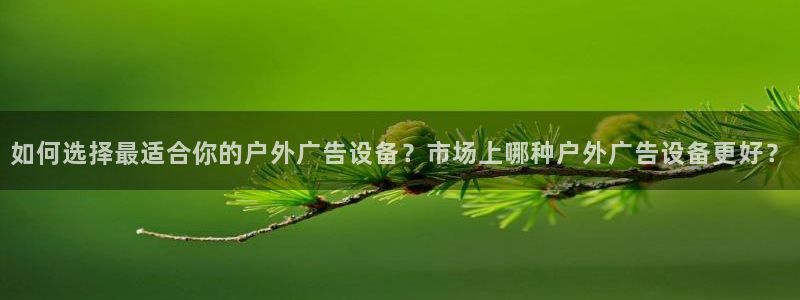 杏宇官方平台官网：如何选择最适合你的户外广告设备？市场上哪种户外广告设备更好？