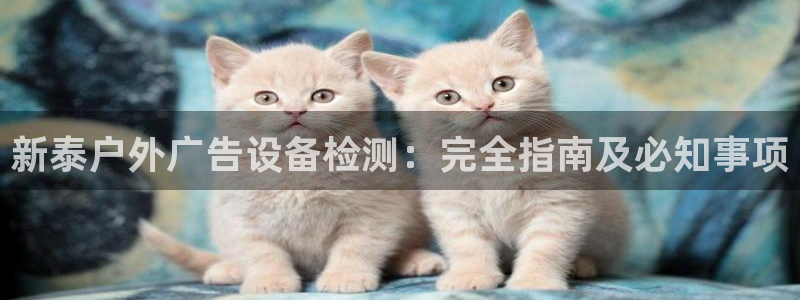 杏宇官方平台官网：新泰户外广告设备检测：完全指南及必知事项
