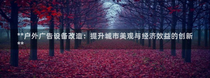 杏宇平台官网注册：**户外广告设备改造：提升城市美观与经济效益的创新
**