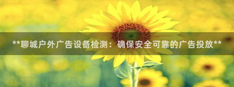 杏宇平台注册地址在哪里：**聊城户外广告设备检测：确保安全可靠的广告投放**