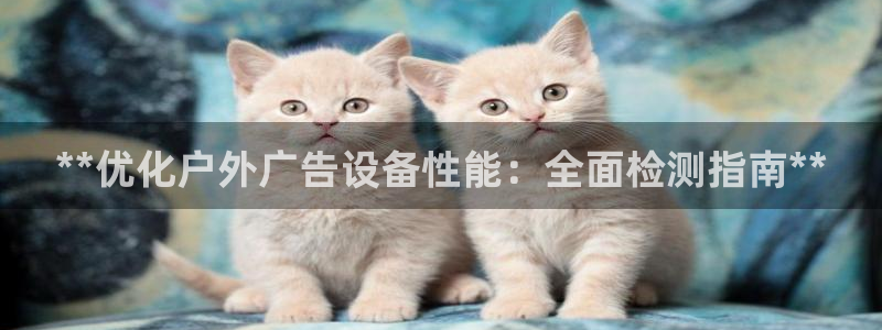 杏宇平台登录步骤：**优化户外广告设备性能：全面检测指南**