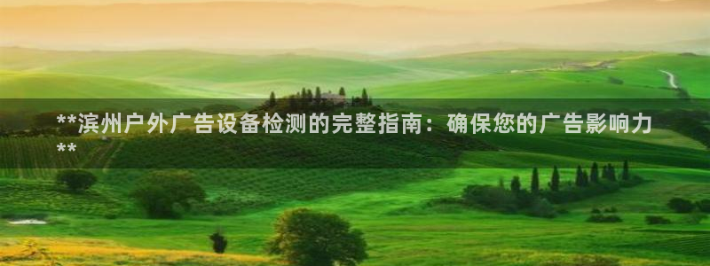 杏宇平台登陆：**滨州户外广告设备检测的完整指南：确保您的广告影响力
**