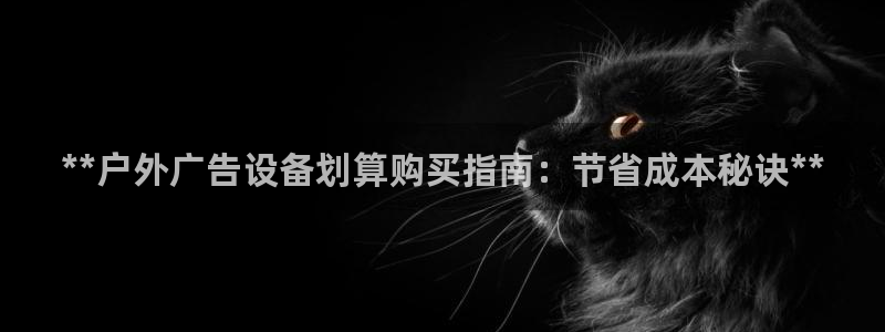 杏宇平台代理怎么样可靠吗：**户外广告设备划算购买指南：节省成本秘诀**
