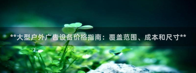杏宇平台登录步骤图：**大型户外广告设备价格指南：覆盖范围、成本和尺寸**