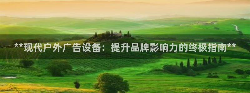 杏宇平台登录方法：**现代户外广告设备：提升品牌影响力的终极指南**