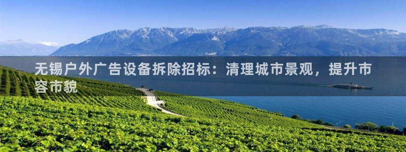 杏宇平台招商怎么样：无锡户外广告设备拆除招标：清理城市景观，提升市
容市貌