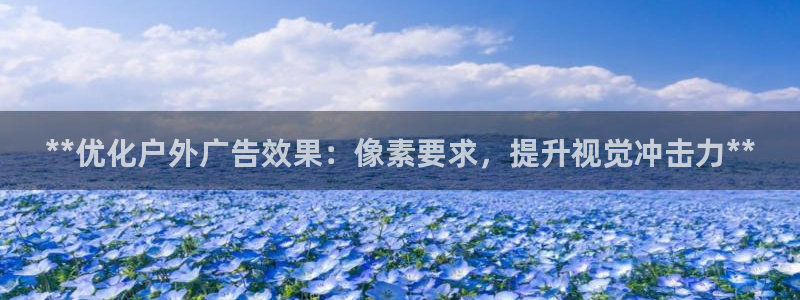 杏宇平台是什么：**优化户外广告效果：像素要求，提升视觉冲击力**