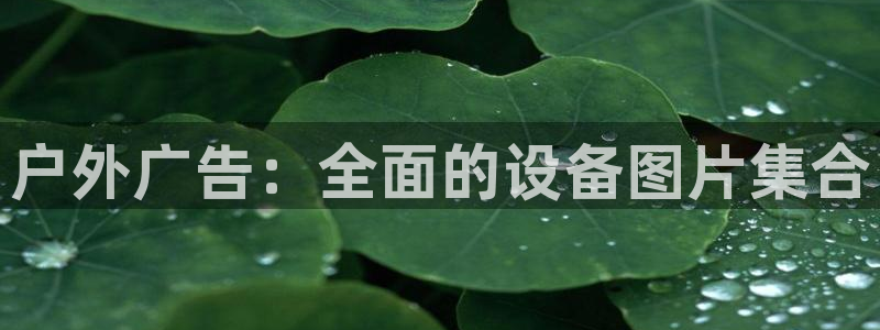 杏宇平台代理多少钱一个月：户外广告：全面的设备图片集合