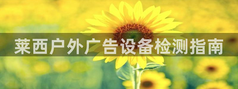 杏宇平台客服：莱西户外广告设备检测指南