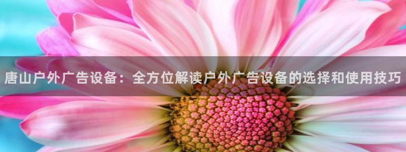 杏宇平台官网注册：唐山户外广告设备：全方位解读户外广告设备的选择和使用技巧